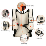 VOBUYING 15L Small Hiking Backpack Foldable Ultralight Trekking Camping Outdoors Backpack for Women Men (beige)