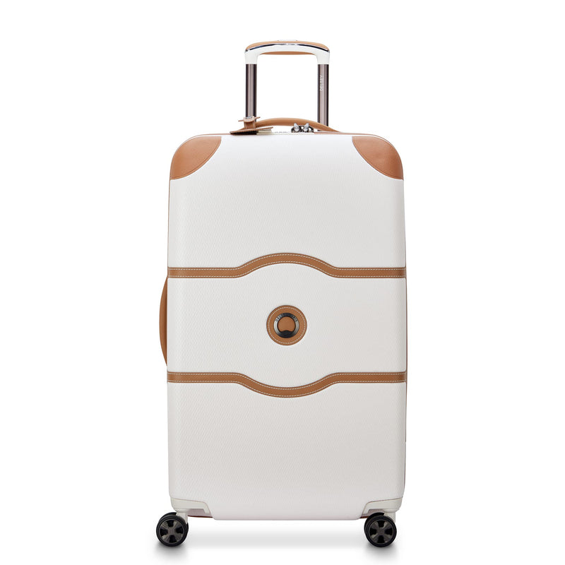 DELSEY PARIS Chatelet Air 2.0 Hardside Luggage Trunk with Spinner Wheels, Angora, Checked-26 Inch Trunk