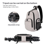 MOSISO Camera Bag Sling Backpack,DSLR/SLR/Mirrorless Photography Camera Case Crossbody Shoulder Bag with Tripod Holder&Rain Cover&Shoulder Straps Compatible with Canon/Nikon/Sony, Khaki