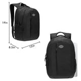 Dickies Large Laptop Backpack for Men Women, Water Resistant College Computer Bag for School Travel Work, Fits 15.6 Inch Notebook (Black)