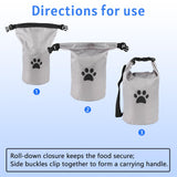 Dog Travel Bag,Travel Dog Food Container With 2pack Collapsible Dogs Travels Bowls,5l Dog Food Trave l Bag,Dogs Food Container,Bpa-Fre,Pet Safe,for Roadtrips,Home,Boarding,Camping and More/Grey