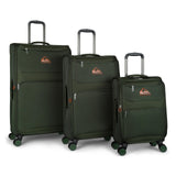 Quiksilver Buxton Suitcases Softside Expandable Luggage with Spinner Wheels, Large 3-Piece Set (20/26/30) (Green)