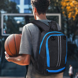 Gym Backpack with Shoe & Computer Compartment, with Drawstring Single Mesh Ball Bag for Carrying Basketball Volleyball Soccer Football Lightweight Workout Backpack for Swim Gym Travel and College