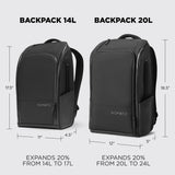 NOMATIC 14L Backpack - Work Backpack for Men and Woman - Everyday Pack - Water Resistant - 15" Laptop Sleeve - Professional Daypack For Mens - Expandable Travel Pack