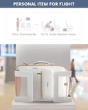 LOVEVOOK Travel Backpack for Women & Men 40L,Airline Approved Carry On Backpack Travel Essentials,TSA Carry on Luggage,Waterproof Personal Item Travel Bag,Suitcase with 3 Packing Cubes,Light gray-Pink