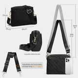 KALIDI Small Women's Crossbody Handbags Quilted Crossbody Bags for Women Ladies Lightweight Puffer Shoulder Purse with Wide Strap