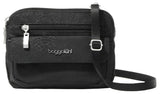 Baggallini Modern Everywhere Mini Crossbody Bag Black Python Emboss
