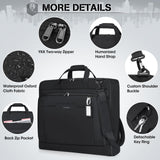 RAINSMORE Garment Bags for Travel Carry On Garment Bag for Hanging Clothes, Suit Bag for Business Trips with Shoes bag & Shoulder Strap, Waterproof Foldable Suit Luggage Bag for Men Women, Black