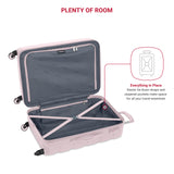 SwissGear 7366 Signature Hardside Expandable Luggage with Spinner Wheels, TSA Lock, Pink, Checked-Medium 23-Inch
