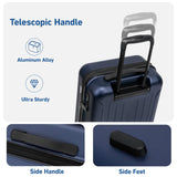 KYME Luggage Sets 2 Piece Hardshell 20"/24" Suitcase with Double Spinner Wheels Hardside Suitcases Sets with TSA Lock PC+ABS Travel Luggage (Navy Blue, 2Pcs Set(20"/24"))