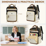 MATEIN Work Backpack with Lunch Compartment Detachable, 15.6 Inch Laptop Backpack with Organized Pocket, College Computer Backpacks Meal Prep Bag Gift for Teachers Nurse Adult Commute Office