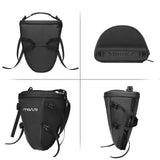 MOSISO Motorcycle Tail Bag Multifunctional Waterproof Polyester Storage Saddle Bag, 10L Outdoor Sports Motorbike Rear Seat Light Tank Handbag Tool Carry Pouch with Shoulder Strap, Black