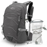 IX INOXTO 20L Hydration Backpack, Waterproof Hiking Internal Frame Backpacks with 2L Hydration Water Bladder and Rain Cover for Men, Lightweight Travel Daypack for Cycling,Camping,Ski (grey)