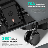 TIYFIY 20 Inch Carry On Luggage with Cup Holder & USB Port, Airline Approved PC Hardshell Suitcase for Business & Weekend Travel, Zipperless Aluminum Frame, TSA Lock & 360° Wheels