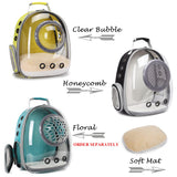 Cat Backpack Carrier, Bubble Backpack for Cat Kitten Small Puppy and Bunny, Space Capsule Bubble Cat Backpack Carrier, Airline Approved Waterproof Yellow Pet Backpack for Small Dog