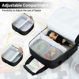 MIER Backpack Cooler 24 Cans Insulated Double Deck Soft Coolers Bag Lightweight Lunch Back Pack Women Men for Beach Travel Work Fishing, Black