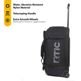 RTIC Road Trip Rolling Duffle Bag with Wheels for Men and Women, Traveling Tote for Camp, Travel, Gym, Weekender, Camping, Overnight Carry On, Sports, Spacious, Water Resistant, Large, Black