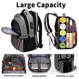 SHRRADOO Anti Theft Laptop Backpack Travel Backpacks with Combination Lock for Women Men High School College Backpack Computer Bag Fits 17 Inch Laptop,Black
