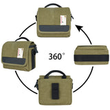 Besnfoto Camera Bag Small Crossbody Camera Shoulder Bag Purse Waterproof Canvas Cute Compact Camera Messenger Bag Case for Mirrorless DSLR SLR Women and Men