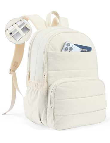 Uselike Travel Backpack for Women, 15.6 Inch Laptop Backpack, Quilted College Bookbag, Cute Work Backpacks, Water Resistant