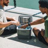RTIC 8 QT Road Trip Personal Cooler, Small, Compact, Insulated, Portable Ice Chest Box for Food, Drink, Beverage, Beach, Camping, Picnic, Fishing, Boat, 12-Can Capacity, Dark Grey & Cool Grey
