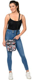 Disney Crossbody Bag Mickey & Minnie Mouse All Over Print Travel Passport (Grey)