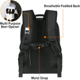 MATEIN Backpack Cooler for Men Women, 26 Cans Insulated Lunch Cooler Backpack Double Layer Cooler Bag, Leak-Proof Soft Lunch Box Backpack with Cooler Compartment Beer Gifts for Travel Beach, Black