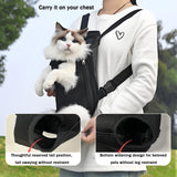 Pet Carrier Backpack, Adjustable Pet Front Carriers for Small Medium Dogs Cats 5-18 Lbs, Legs Out, Dog Cat Carrier Backpack for Hiking,Camping,Traveling,Cycling (Black,Large（Fit:10-18lb）)