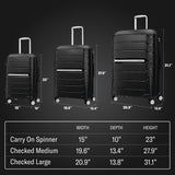 Samsonite Freeform Large Checked Luggage with Dual 360° Spinner Wheels - TSA Lock, Airline-Approved - Lightweight Durable Polypropylene Expandable Hardshell - Black