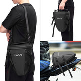 MOSISO Motorcycle Tail Bag Multifunctional Waterproof Polyester Storage Saddle Bag, 10L Outdoor Sports Motorbike Rear Seat Light Tank Handbag Tool Carry Pouch with Shoulder Strap, Black