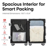 VATILIN 20 Inch All Aluminum Carry On Luggage 22x14x9 Airline Approved with Spinner Wheels,Hard Shell Zipperless Lightweight Small Suitcase with TSA Approved for Travel Business Women Men,Silver