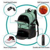 WOLT | Basketball Backpack Large Sports Bag with Separate Ball Holder & Shoes Compartment, Best for Basketball, Soccer, Volleyball, Swim, Gym, Travel