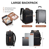 GOLF QUALITY Travel Backpack for Women - Carry On Travel Laptop Backpack,Personal Item Travel Bag Waterproof Large Casual Daypack Backpack for Business Trip Weekender,17.3Inch,Black