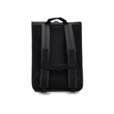 RAINS Rolltop Rucksack Large - Waterproof Rolltop Backpack Water Resistant Commuter Travel Pack Urban Minimalist (Black, Regular)