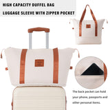 Merax Luggage Sets 2 Piece Suitcase Set 20/28 IN,Carry on Luggage and Travel Bag TSA Lock Expandable,Hard Case Luggage with Spinner Wheels,White and Brown