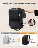 LOVEVOOK Laptop Backpack for Women with Large Capacity Cup Pocket, 15.6 inch Work Purse Travel Bag for Teacher Nurse, Waterproof Computer Business Back Pack, Cute Bookbag for School College, Black