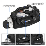 reeYee 16L Lightweight Travel Duffel Bag with Shoe Compartment, 840D Cordura Water-Resistant Gym Bag for Men & Women, Weekender Overnight Bag with Luggage Strap, Small Carry-on for 1-2 Days Trip