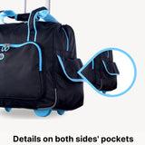 Olympia U.S.A. Deluxe Lightweight Rolling Overnighter Case Overnight Laptop Bag Weekender Travel Carry-On Suitcase Luggage with Wheels and Adjustable Push-Down Handle