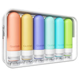 Quatish Travel Bottles for Toiletries 6 Pack, Original Patented Leakproof 3 oz Tsa Approved Travel Size Containers, BPA Free Silicone Shampoo and Conditioner Bottles, Camping Essentials