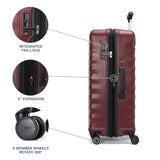 Travelpro Maxlite Air V2 Hardside Expandable Checked Luggage, 8 Spinner Wheels, Lightweight Hard Shell Suitcase, TSA lock, Cabernet, Checked Medium 25-Inch
