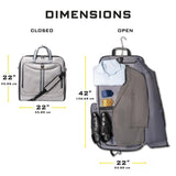 ZEGUR Premium Suit Garment Bag Carry On - Hangs 4 Suits - Travel & Business with Shoulder Strap and Laptop Compartment