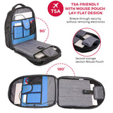 Swissdigital Design TSA Business Laptop Backpack For Men,Travel Backpack With USB Charging Port,College Tech Backpacks With RFID Pockets Presents For Men Fits 15.6 Inch Computer | J16BT-1