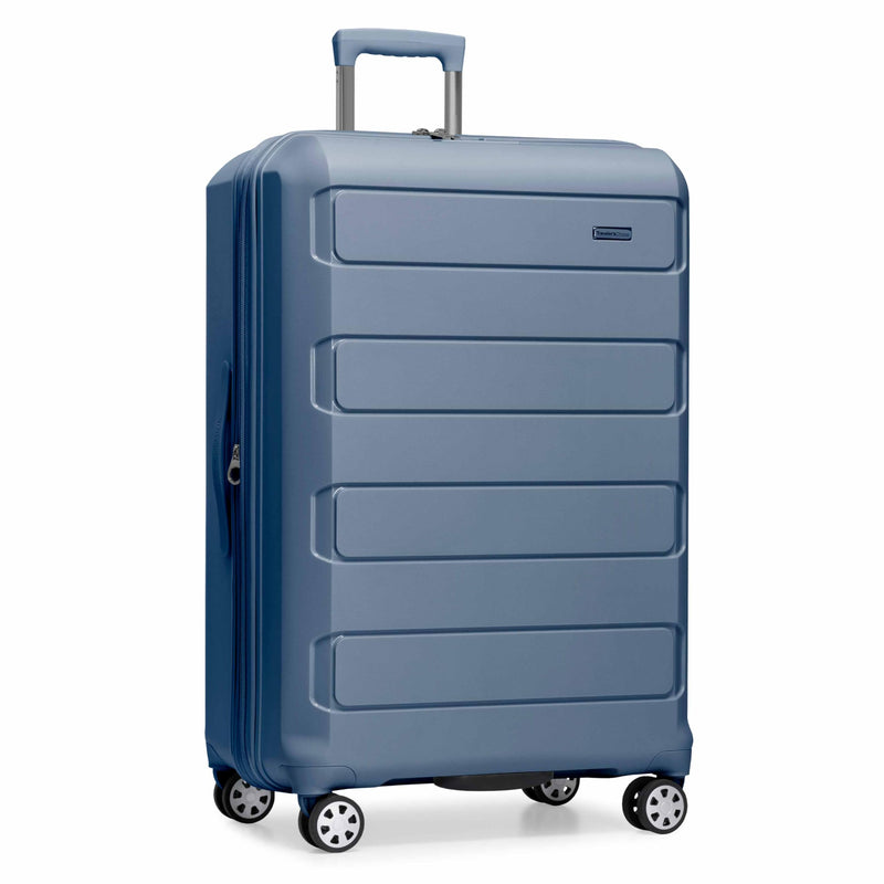 Traveler's Choice Pagosa Hardshell Expandable Luggage with Spinner Wheels, Slate Blue, 30-Inch Large