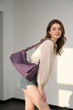 Canvas Messenger Bag for Women Men Vintage Satchel Bag Aesthetic Crossbody Shoulder Bag Casual Sling Bag (A-Purple)
