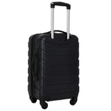 Wrangler 4 Piece Miami Luggage and Packing Cubes Set, Black