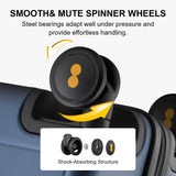 LEVEL8 Luminous 28 Inch Trunk Luggage with Water Resistant Travel Duffle Bag