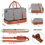 IBFUN Weekender Bags for Women, 21" Weekender Travel Bag, Travel Duffle Bag with Shoe Compartment Carry on Overnight Duffel Bag for Weekend Travel Business Trip, 3PCS