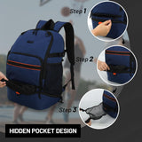 MIER Basketball Backpack Bags Sports Gym Backpacks with Shoe Compartment and Ball Holder for Adult Men Large Soccer Volleyball Football Equipment Gear Bag,Dark Blue