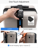 Travel Security Bundle – LUGGEX TSA Luggage Locks and Luggage Straps Combo (Black)