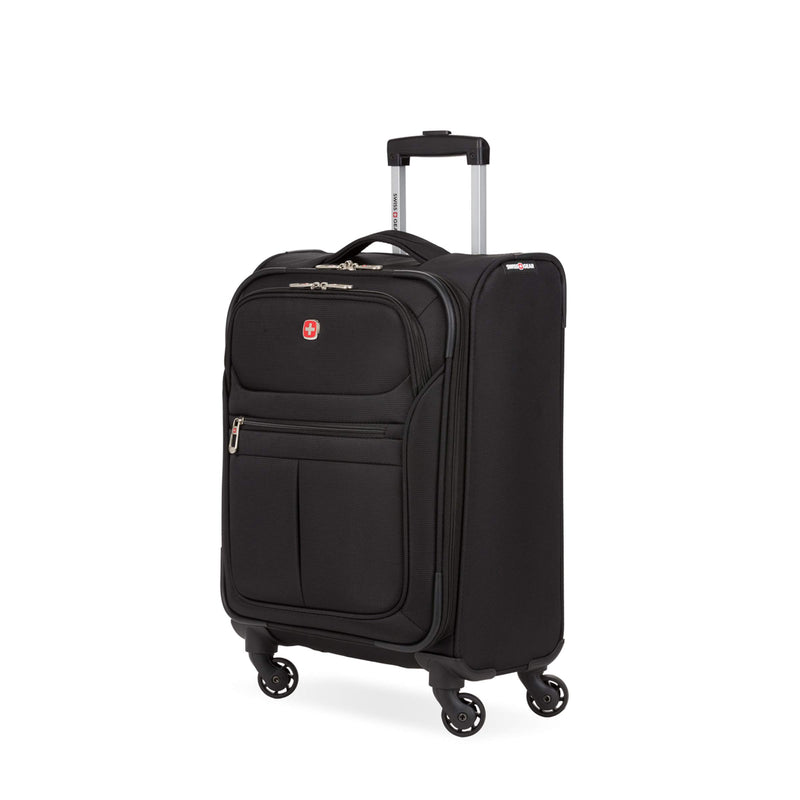 SwissGear 4010 Softside Luggage with Spinner Wheels, Black, Carry-On 18-Inch